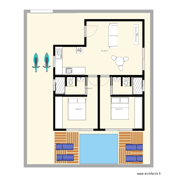koh s. Plan de 6 pièces et 213 m2