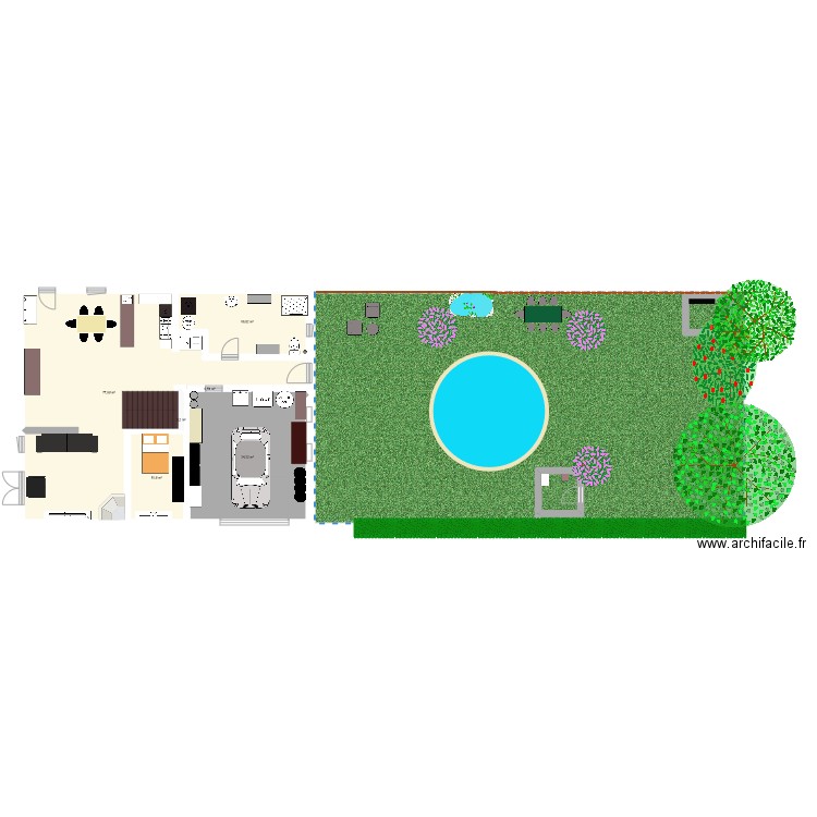 loona. Plan de 6 pièces et 141 m2