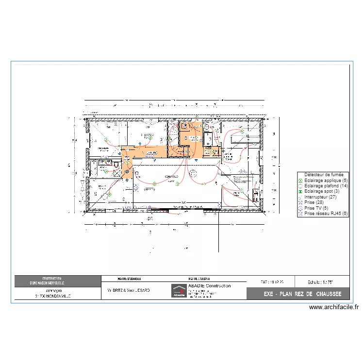 BRITZ ABADIE. Plan de 