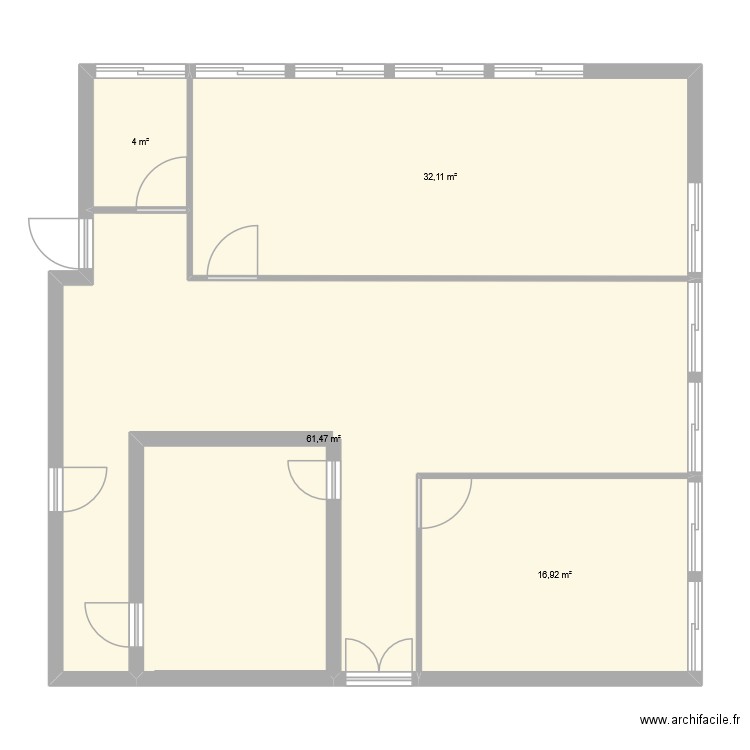 couperigne_Fred2. Plan de 4 pièces et 114 m2