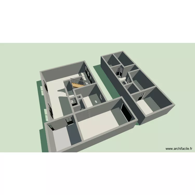 2044060 : Maison séné_3D. Plan de 13 et 159 m² 2044060 : Maison séné_3D. Plan de 13 et 159 m²