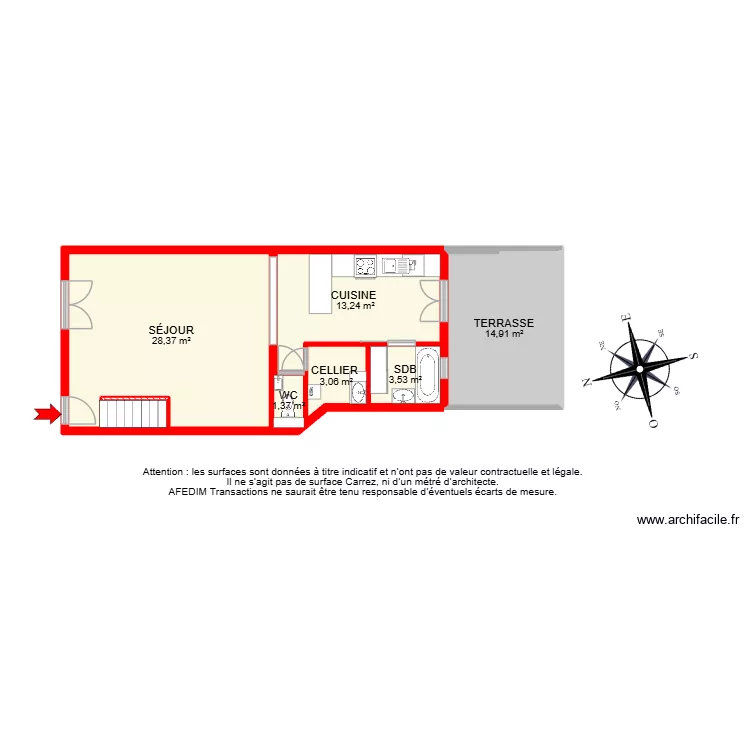 BI 35736 -. Plan de 14 Pièces et 107 m²