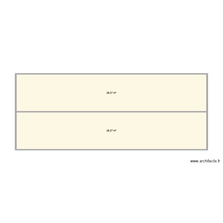 Plan 3. Plan de 2 pièces et 57 m2