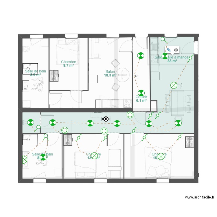 Vegas Pierre 3 Appartement 2 Éclairage. Plan de 0 pièce et 0 m2