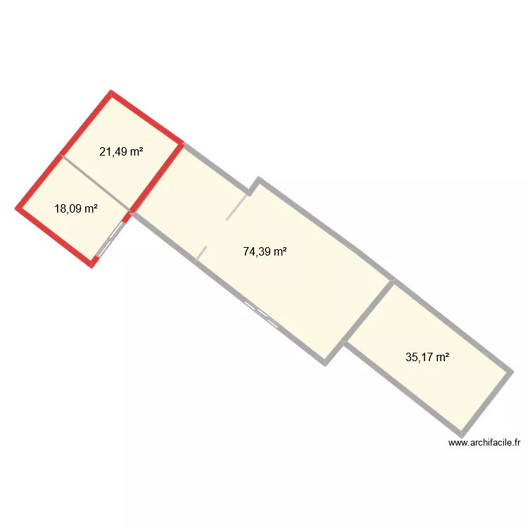 ANGLEZ. Plan de 4  et 149 m²