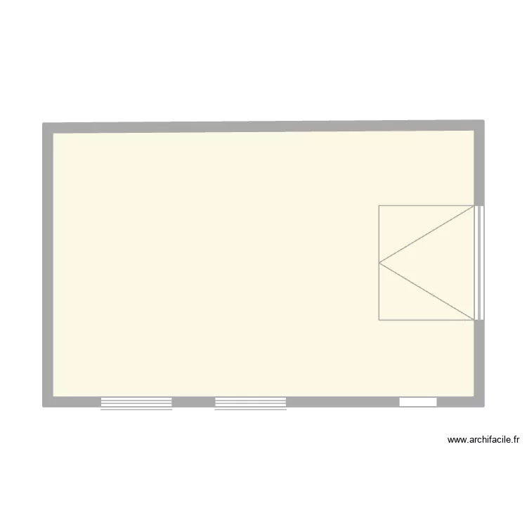 Garage Saint CYR de Favieres. Plan de 1  et 49 m²