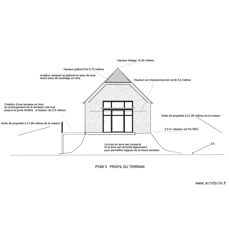 SUD PLAN NOIR ET BLANC. Plan de 0 pièce et 0 m2
