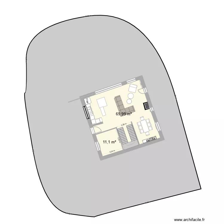plan 2. Plan de 2 et 81 m² plan 2. Plan de 2 et 81 m²