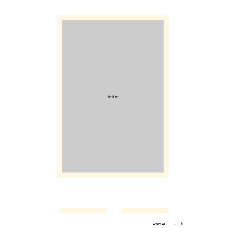 Plan maison vue d'en haut. Plan de 1 pièce et 49 m2