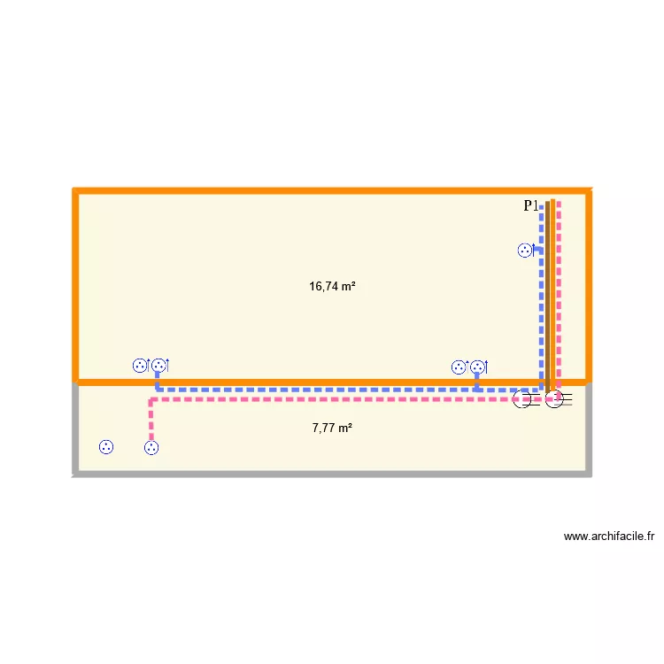 cuisine droite. Plan de 2 et 25 m² cuisine droite. Plan de 2 et 25 m²