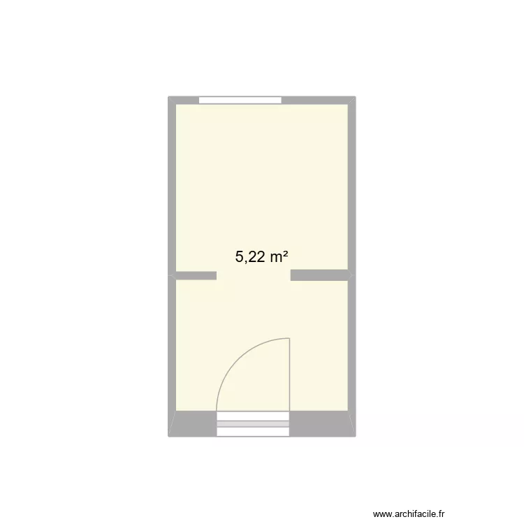 olive. Plan de 1  et 5 m²
