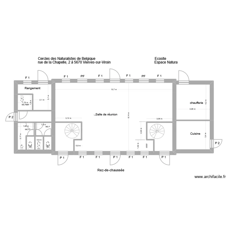 Ecosite natura rez coté + indic. portes et fenêtres. Plan de 8 et 152 m² Ecosite natura rez coté + indic. portes et fenêtres. Plan de 8 et 152 m²