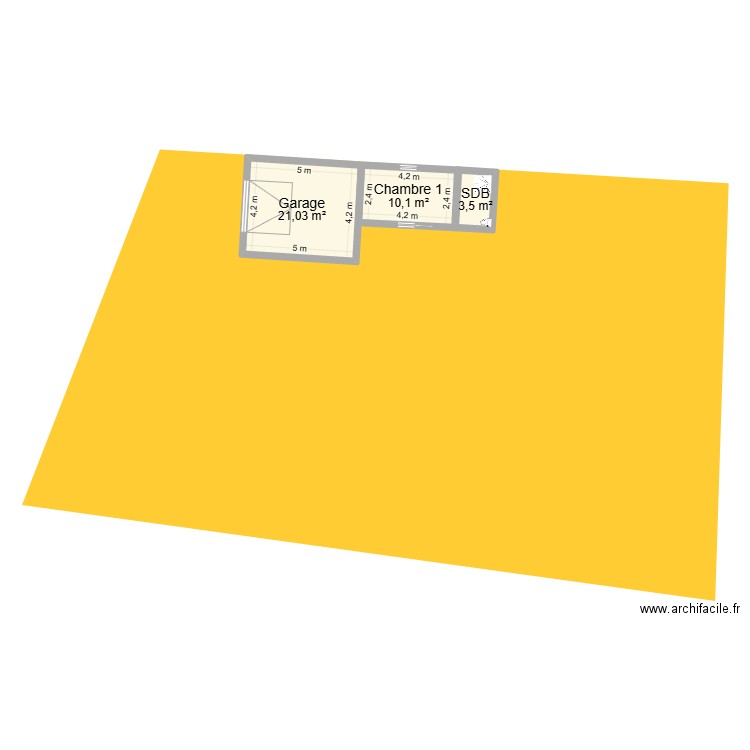 Test Steph. Plan de 3 pièces et 35 m2