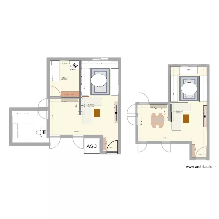 mod5. Plan de 3 et 80 m² mod5. Plan de 3 et 80 m²
