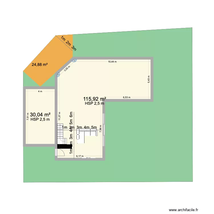 plan 2. Plan de 2  et 146 m²