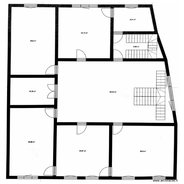 close etage. Plan de 