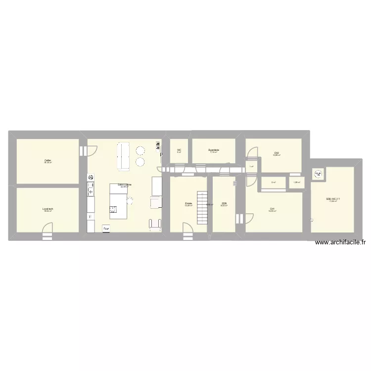 Simandre_plus_tr&egrave;s_vierge. Plan de 15  et 164 m²