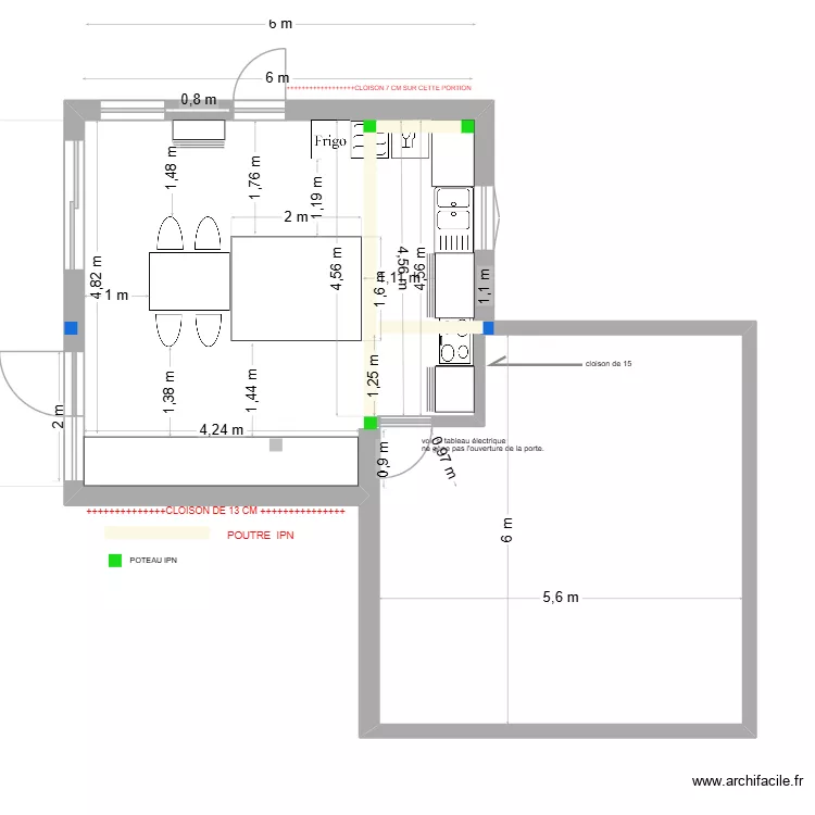 cuisine plan actuel V2. Plan de 