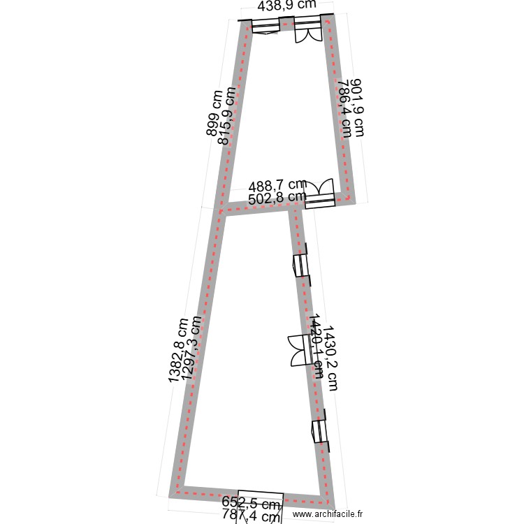 maison + garage. Plan de 0 pièce et 0 m2