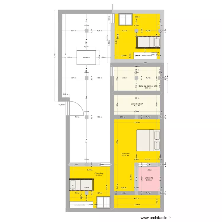 PLAN 3 BONNE COTES. Plan de 6 et 69 m² PLAN 3 BONNE COTES. Plan de 6 et 69 m²