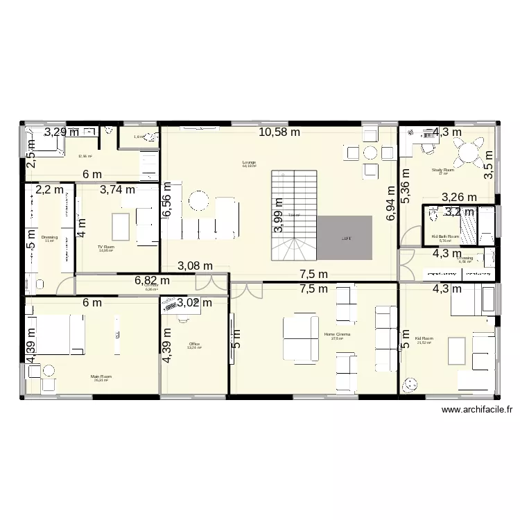 House Builder 3 Floor 2. Plan de 46 pièces et 765 m² House Builder 3 Floor 2. Plan de 46 pièces et 765 m²