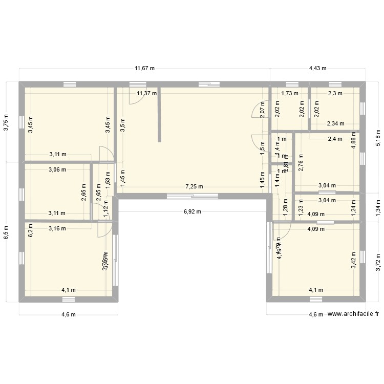 Villa Nou 5. Plan de 5 pièces et 113 m2
