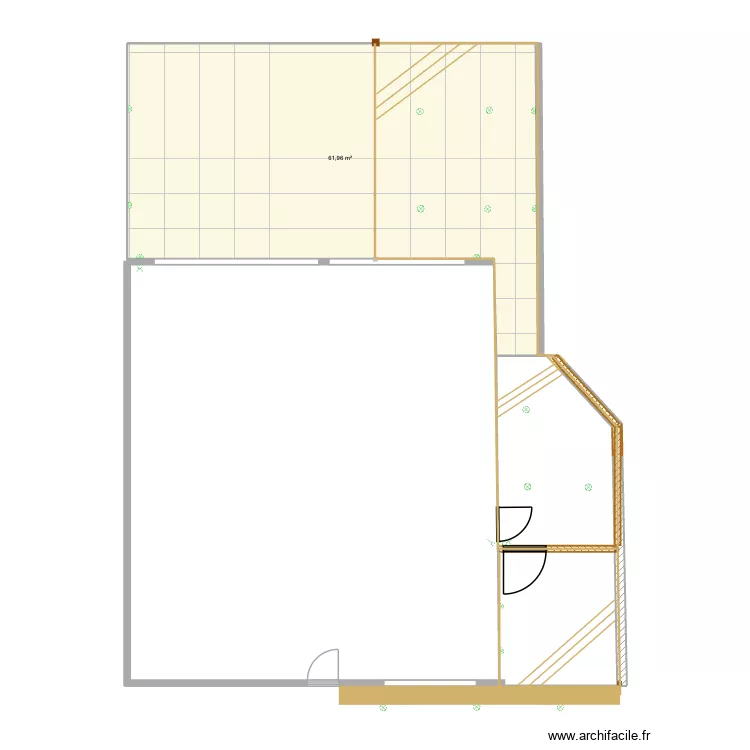 seb. Plan de 1  et 62 m²
