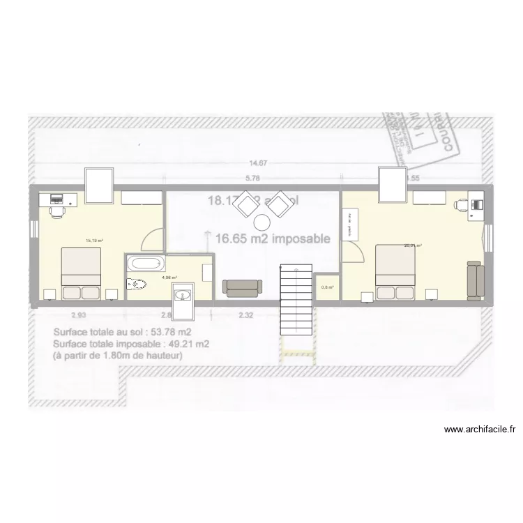 OREE BOIS MEZZANINE. Plan de 4 et 41 m² OREE BOIS MEZZANINE. Plan de 4 et 41 m²