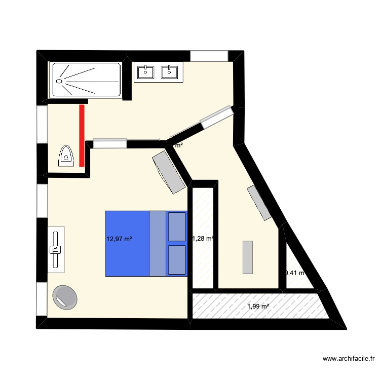 chambre nous. Plan de 0 pièce et 0 m2