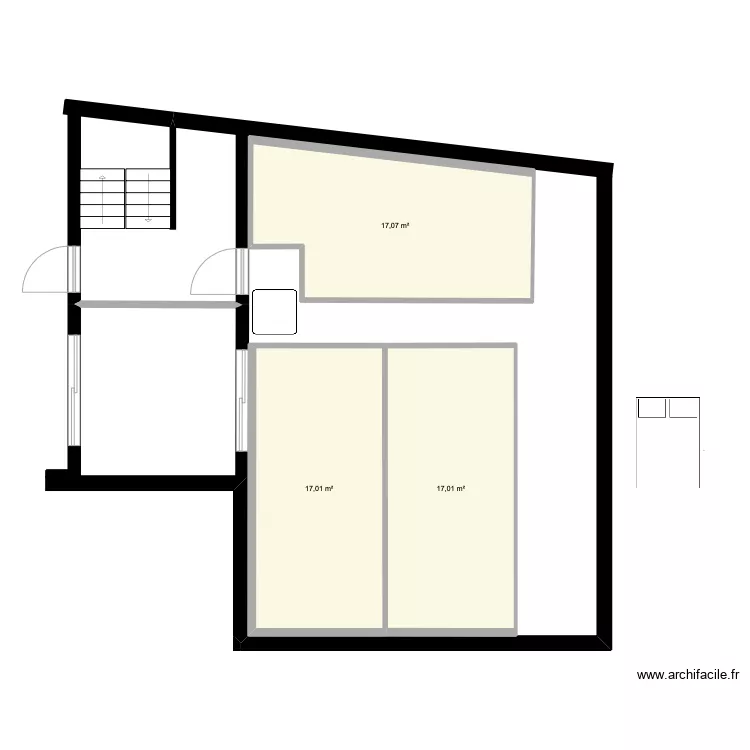2&egrave;m D Chambres Bis. Plan de 