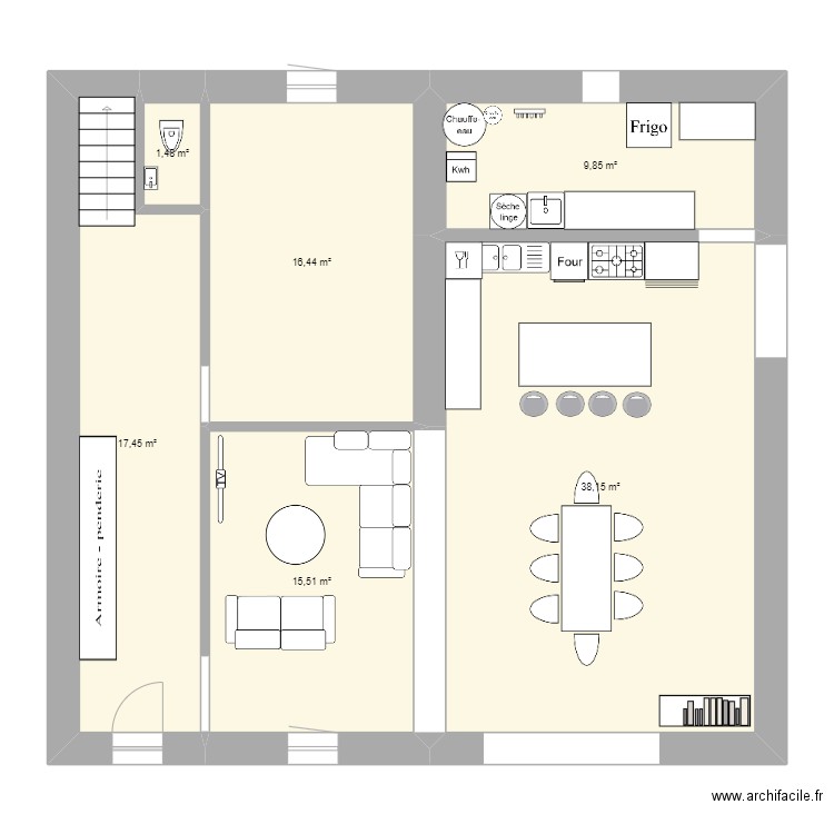 plan rdc. Plan de 0 pièce et 0 m2