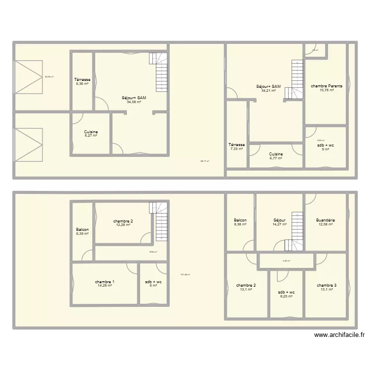 QUARTIER LABASE. Plan de 25  et 503 m²