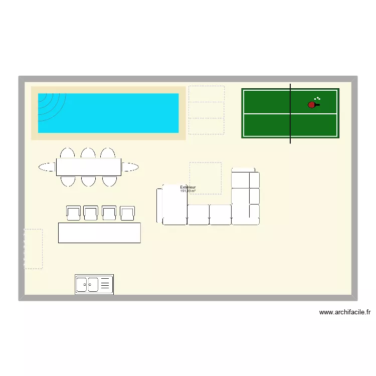 Maude. Plan de 1  et 152 m²