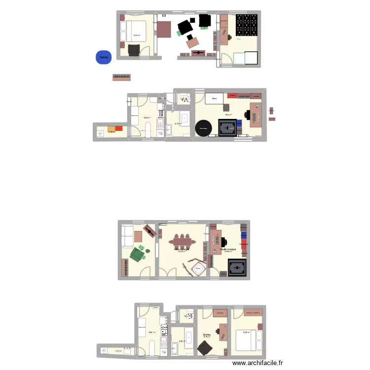Appartement Bon 7. Plan de 17 et 132 m² Appartement Bon 7. Plan de 17 et 132 m²