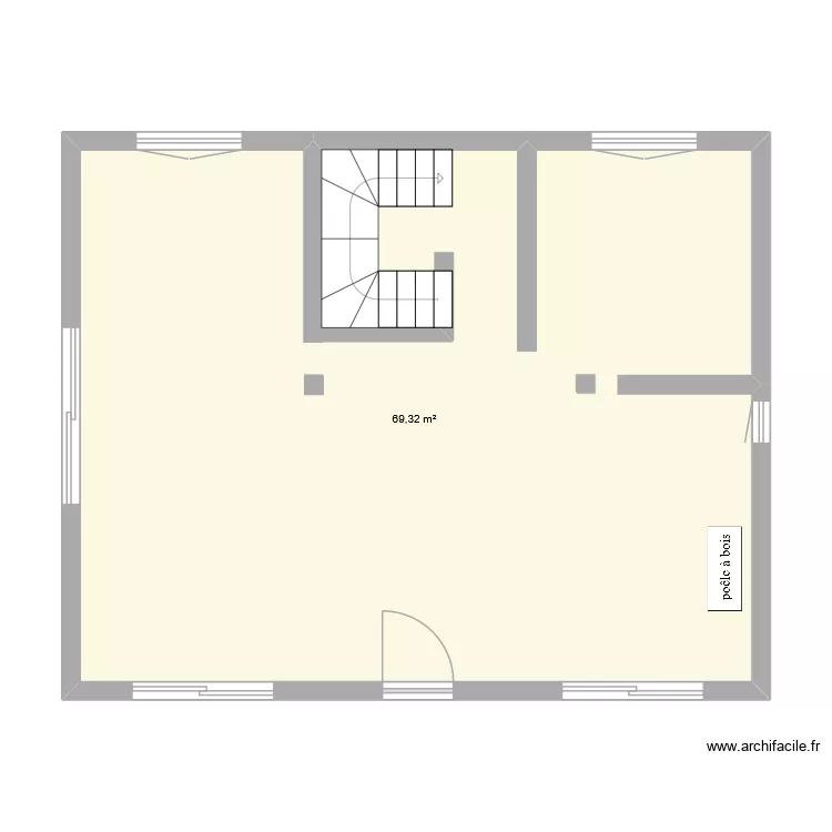 rdc. Plan de 1 et 69 m² rdc. Plan de 1 et 69 m²