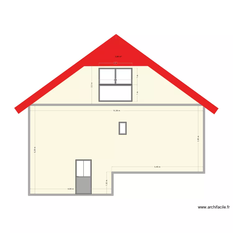 Fa&ccedil;ade EST. Plan de 