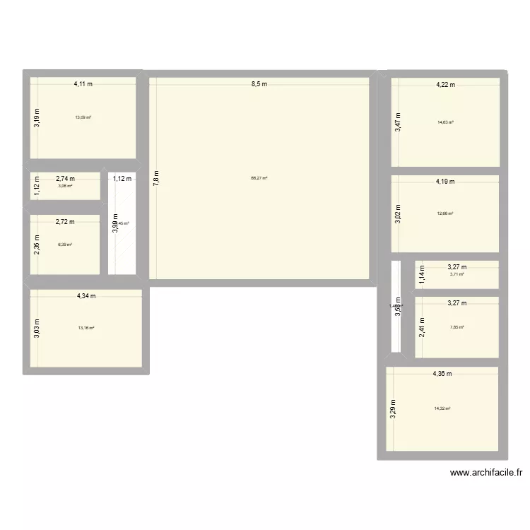 TRINITE3. Plan de 12 et 161 m² TRINITE3. Plan de 12 et 161 m²