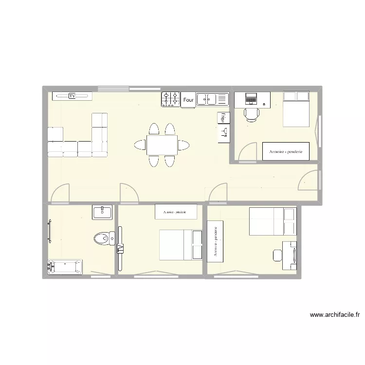 MAISON ARCHIFACIL. Plan de 5  et 23 m²
