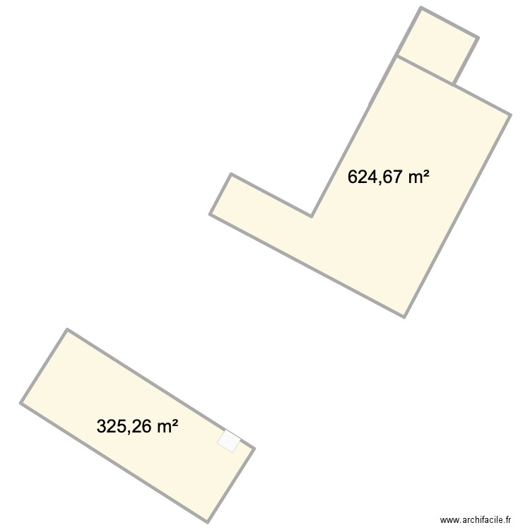 Plan marlier 1er étage. Plan de 2 pièces et 950 m2