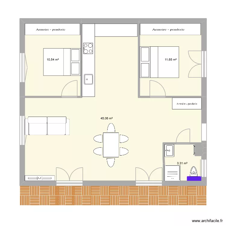 Supaphon Sakonkan. Plan de 4 et 71 m² Supaphon Sakonkan. Plan de 4 et 71 m²
