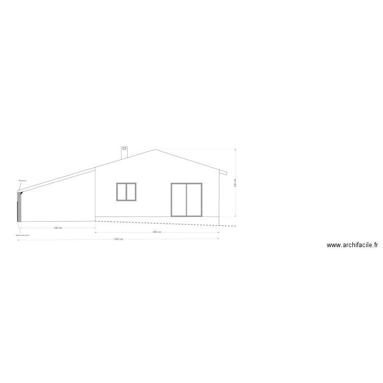 facade SO. Plan de 0 pièce et 0 m2