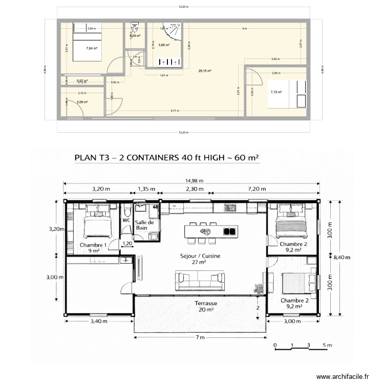 LADY C container. Plan de 0 pièce et 0 m2