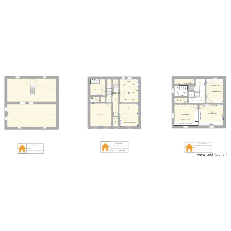 MAISON HAMBACH ELEC LALOU. Plan de 17 pièces et 208 m2