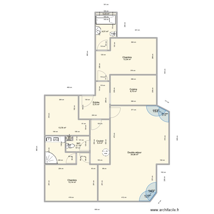 BELTRANO 3. Plan de 11 pièces et 102 m2