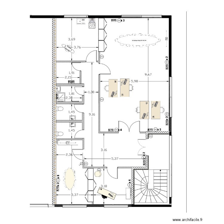 NOUVEAUX LOCAUX. Plan de 0 pièce et 0 m2