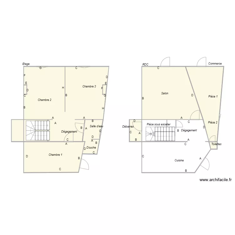 Croquis FAGA. Plan de 