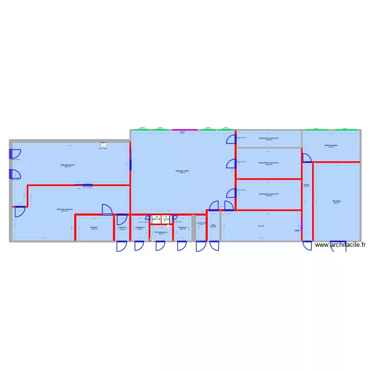 Bretagne plant-labo. Plan de 19  et 326 m²