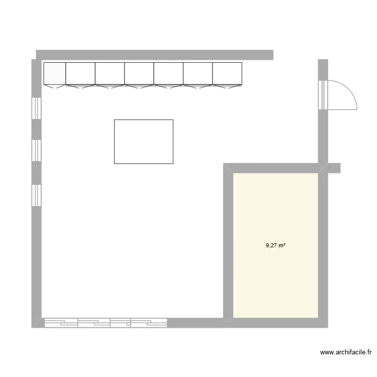 Appartement. Plan de 1  et 9 m²