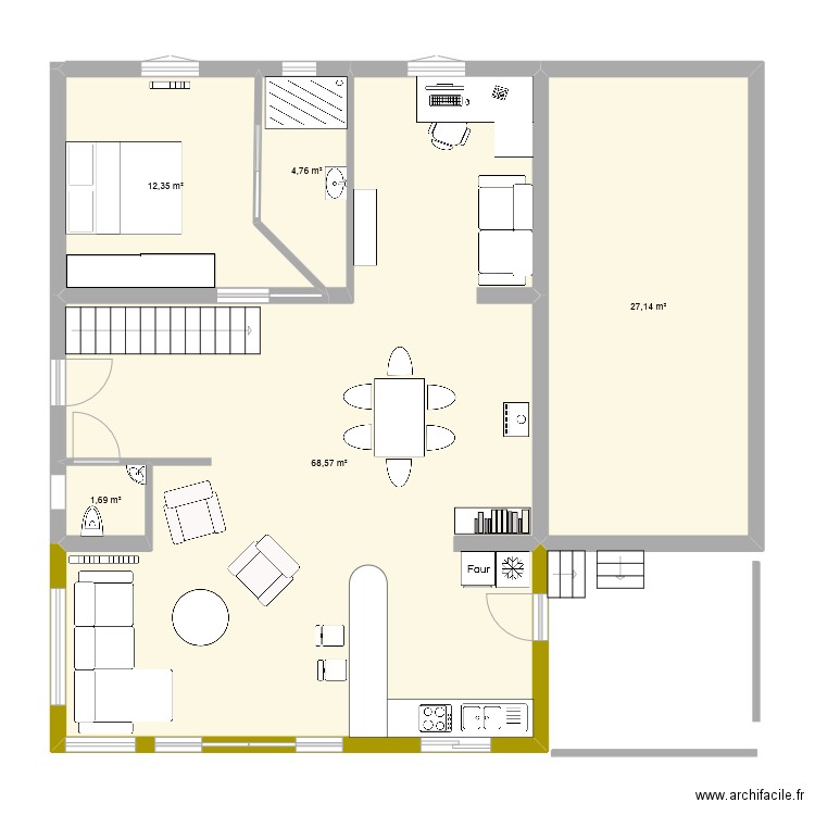 maison la roche. Plan de 5 pièces et 115 m2
