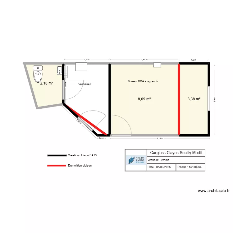 Carglass Clayes-Souilly Modif. Plan de 